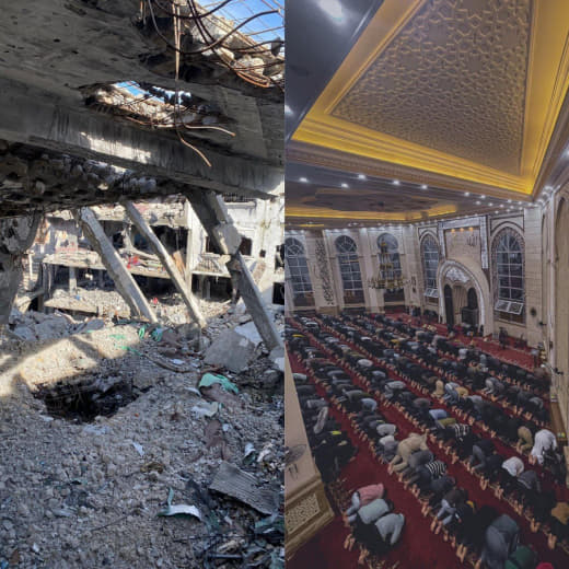 The difference between last Ramadan and the current Ramadan after the Israeli occupation destroyed all the mosques in th
