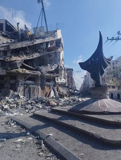 A picture of Al Saha Square in central Gaza