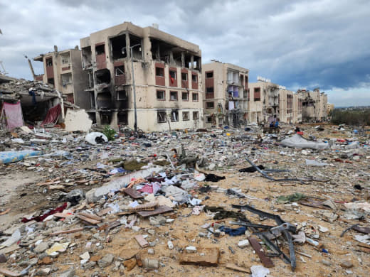 ♦️ Scenes of the massive destruction caused by the occupation forces in the “Tika” residential neighborhood funded by Tü