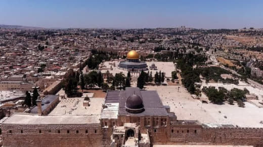 Al-Aqsa Mosque is in Jerusalem, the capital of occupied Palestine. The Blessed Al-Aqsa Mosque in Jerusalem, the capital 