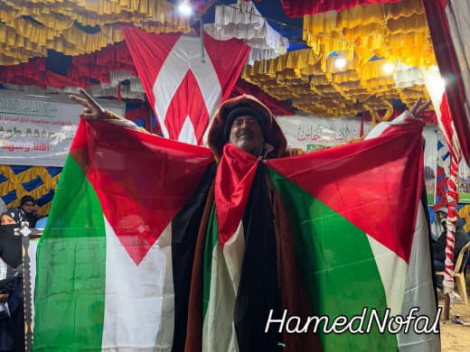 A people that cannot be defeated or broken, despite the very cold weather. The Palestinians are waiting for the heroic p
