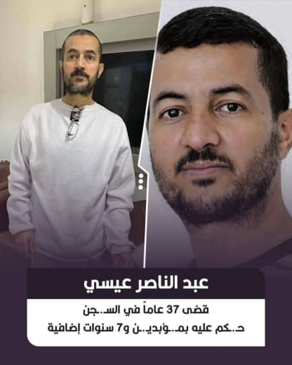 Pictures of liberated prisoners who spent long years behind the bars of occupation prisons, where their features changed