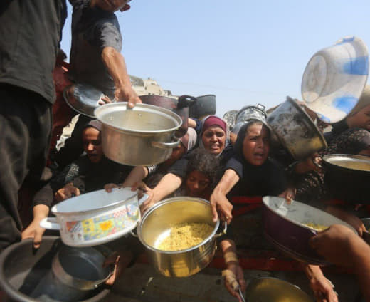 Exhausted, tired, they wander in every direction in search of a morsel to satisfy their hunger... Palestinians in Gaza a
