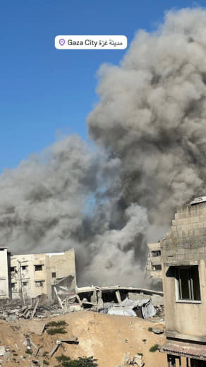 Pictures documenting the occupation raids on Gaza City.