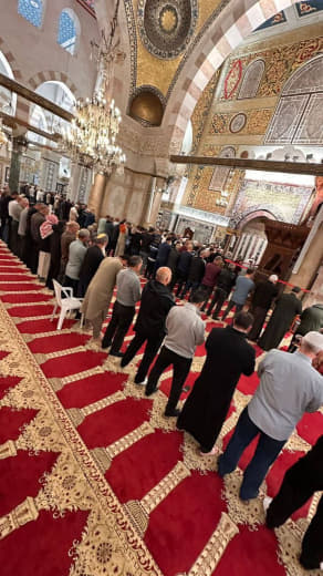 🔴 Today’s dawn prayer in the blessed Al-Aqsa Mosque