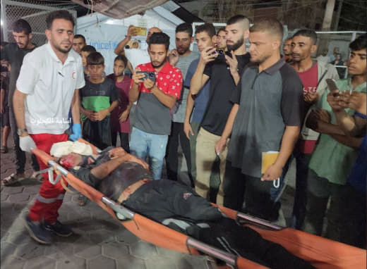Injuries reached Al-Aqsa Martyrs Hospital