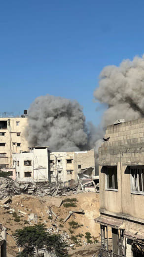 Photos documenting the occupation raids on Gaza City.