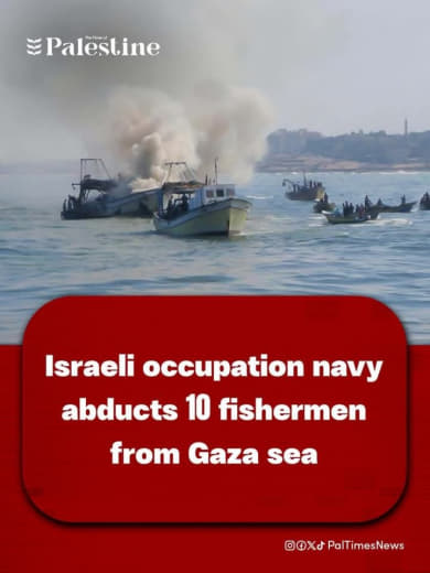 The Union of Fishermen’s Committees reported that the Israeli naval forces detained 10 fishermen off the coast of Zawayd