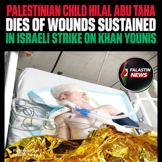 👤 zoyaforpalestine 📝 GAZA STRIP UPDATES ➡️ Palestinian child Hilal Abu Taha has died from wounds he sustained two days e