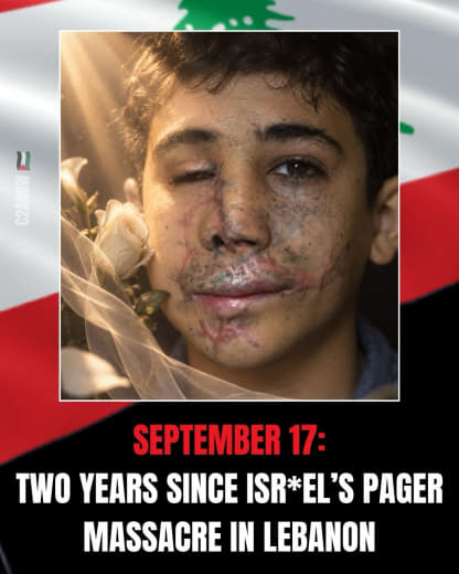 👤 call2actionnow 📝 ❤️SEPTEMBER 17 - LEBANON PAGER MASSACRE❤️ SWIPE ACROSS➡️ Two years ago today, Isr*el unleashed one of