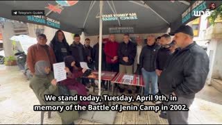 On the 24th anniversary of the Battle of Jenin, displaced families from Jenin Camp—alongside the families of martyrs, th