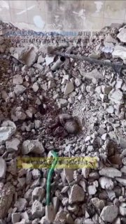 A dead fetus lies among the rubble after an Israeli strike on Al-Sous Tower in Gaza City. The attack reportedly killed A