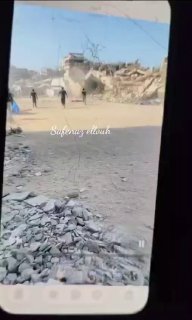 Direct targeting.. the moment the occupation bombed an injured person and Palestinians, including a child, who tried to 