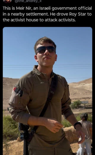 🚨 ONE HOUR AGO Israeli far-right blogger Roy Star invaded the activist house in Ras al-Auja in the West Bank and attacke