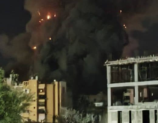 ❗️ Beirut: Violent Israeli attack on Laylaki area surrounding the Imam Mahdi complex