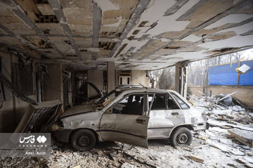 Un complejo residencial densamente poblado en Arak, Irán, fue blanco de un ataque con misiles por parte de las fuerzas e