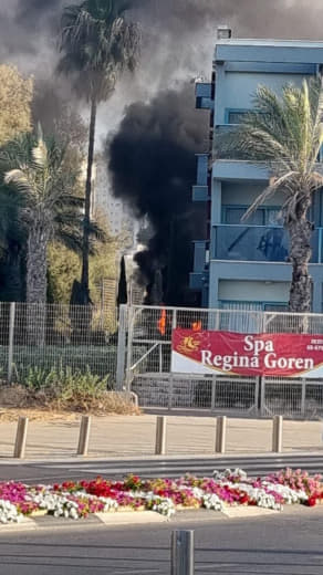 #Image |Fires and destruction in Ashkelon, as a result of recent rocket attacks from Gaza.