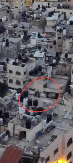 #Urgent : Snipers on the roof of a house in Al-Ain camp.