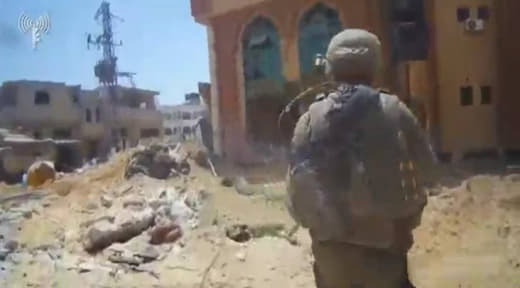 The occupation army publishes scenes of the battles in the Princess Hall and the administrative district in downtown Raf