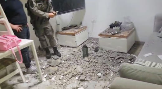 A missile fell on a house in Kiryat Shmona, launched from southern Lebanon