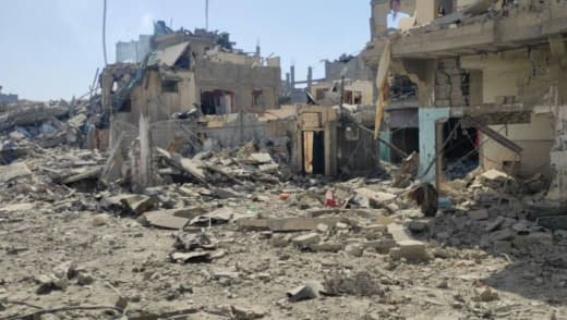 Al-Farouq Mosque Street in Al-Shaboura Camp