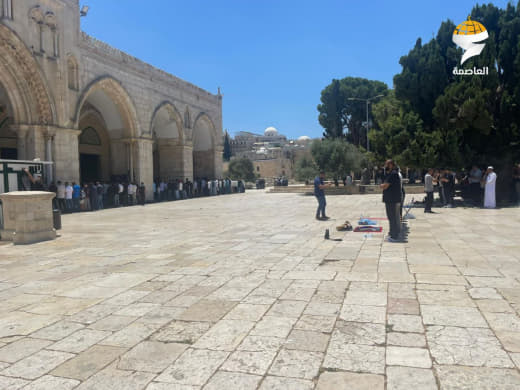 Friday prayers in the blessed Al-Aqsa Mosque