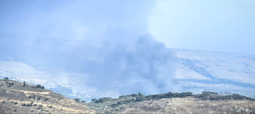 Large fires continue in northern occupied Palestine, as a result of Hezbollah operations this evening.