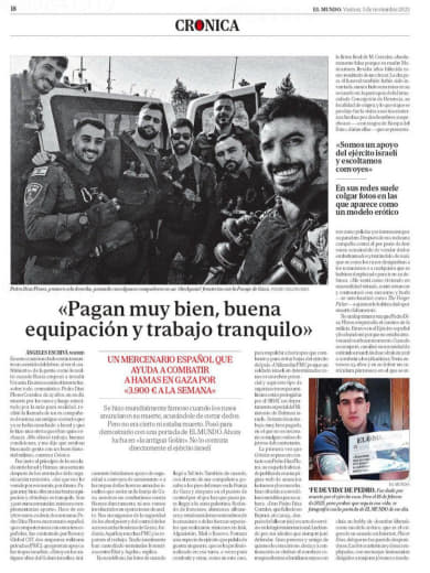 A new report by El Mundo has revealed that #Israel is using mercenaries in #Gaza The report talked to Spanish mercenary,
