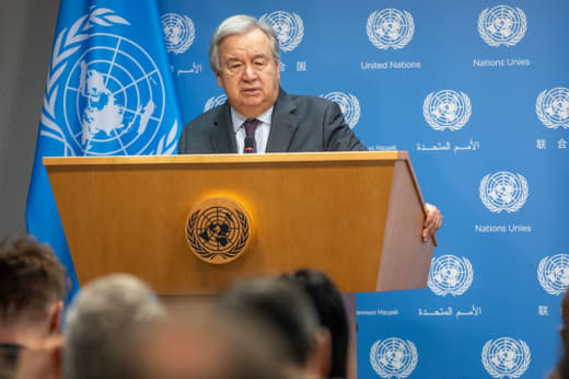 Breaking | United Nations Secretary-General: "More than half a million people inside the Gaza Strip are struggling with 