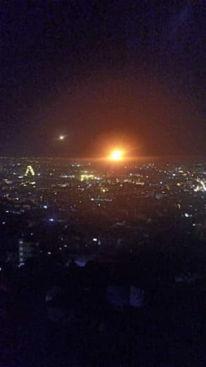 BREAKING| Airstrikes on Damascus right now.