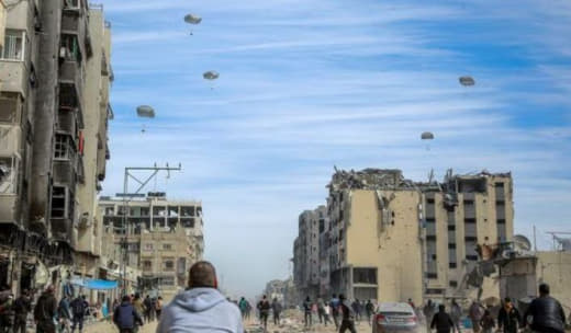Airdrops illustrate just how much of a disaster Gaza is By Mark Stone More: