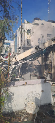 Breaking | Israeli airstrikes target a building near the Iranian embassy in Damascus, Syria.
