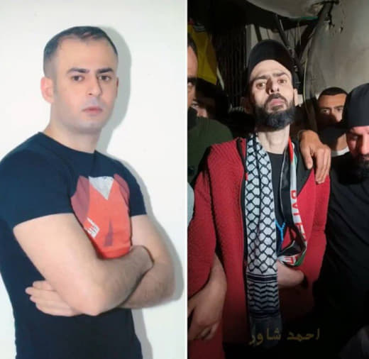 Israeli authorities release Ali Basem Hussein from Qalqilya in the West Bank after 22 years of jail. Hussein was detaine