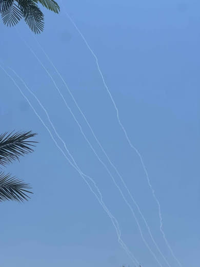 BREAKING: The Palestinian resistance in Gaza launches a barrage of homemade rockets aimed at the Israeli settlement of A