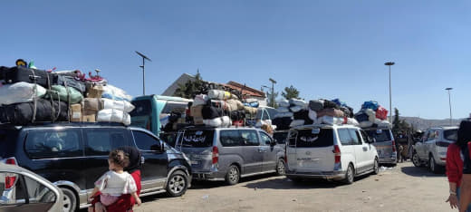 BREAKING: The UN Refugee Agency reports that nearly 100,000 people have fled from Lebanon to Syria.