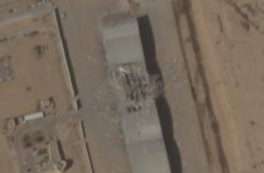 Satellite images obtained by the AP news agency of the Israeli Nevatim air base in southern Israel on Wednesday show the