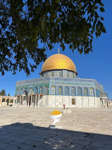 Stunning view of the golden Dome of the Rock in occupied Jerusalem 🇵🇸📍