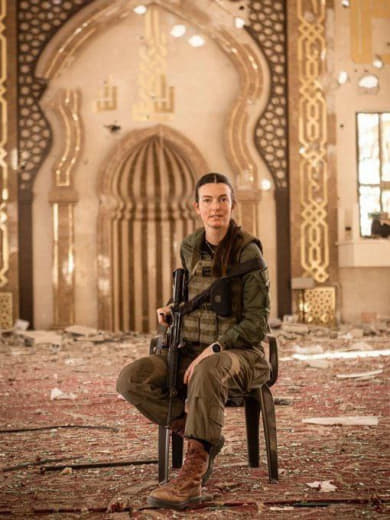 With confirmed reports of hundreds of mosques destroyed by the Israeli occupation army in Gaza, a female Israeli soldier