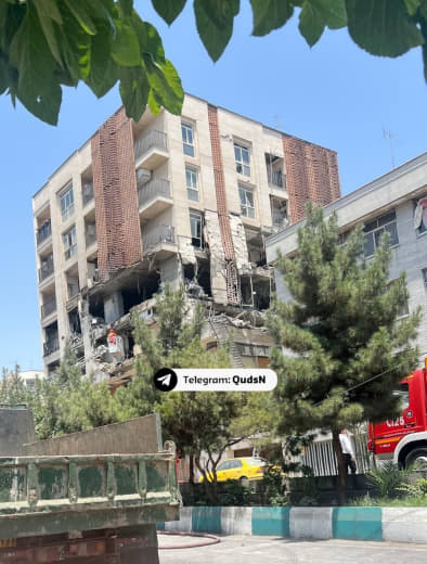⚡️ Devastation effects following occupation aircraft bombing of a building on Street Number "26" inside "Gisha" neighbor