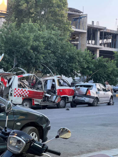 Breaking | Iranian sources report that an Israeli drone targeted an ambulance in the city of Najafabad, Iran.