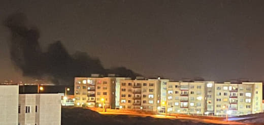 ⚡️ Columns of smoke rise from the Iranian city of Tabriz following occupation airstrikes.