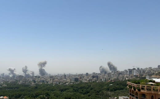 Scenes from the occupation's raids on Tehran, this morning.