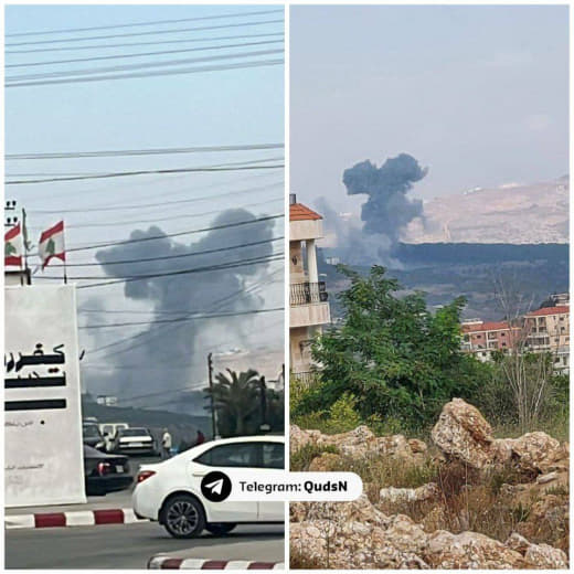 Breaking | Israeli occupation aircraft launch airstrikes on the South of Lebanon.