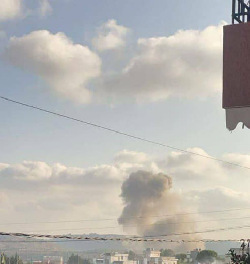 Breaking | Israeli occupation aircraft launch airstrikes second wave of airstrikes on the South of Lebanon.