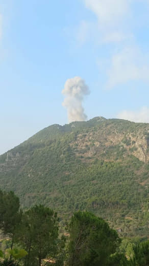 Breaking | Israeli occupation aircraft launch an airstrike on Jbaa in the South of Lebanon.