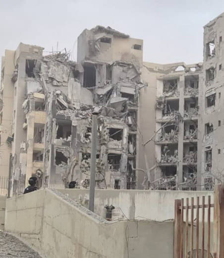 ⚡️ Image shows massive destruction in buildings in Beersheba city following direct impact of Iranian missile