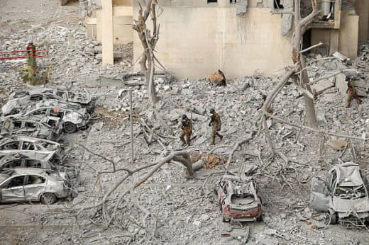 ⚡️ Images of massive destruction in Beersheba, southern occupied Palestine, after a heavy rocket strike that resulted in