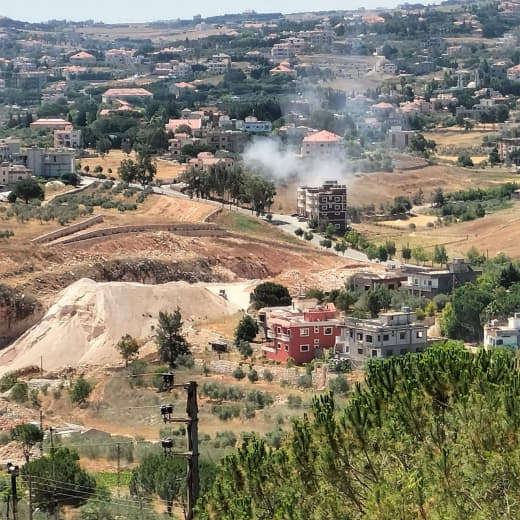 ⚡️ An occupation drone targets a Bobcat bulldozer in the town of Shaqra, southern Lebanon.