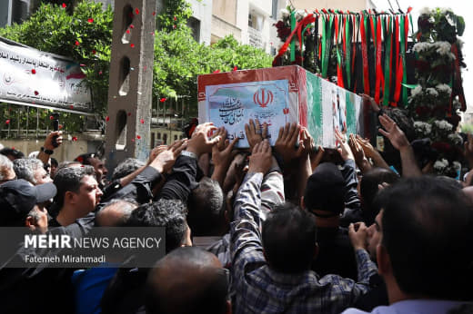 A funeral ceremony was held for an Iranian killed in the Israeli aggression against Iran.