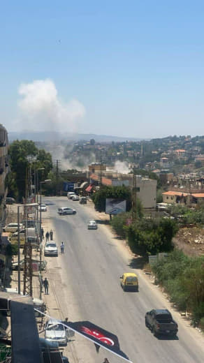 BREAKING: One woman killed and 11 injured in an Israeli airstrike on a residential apartment in Nabatieh, southern Leban